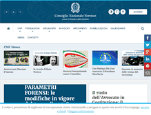 Tablet Screenshot of consiglionazionaleforense.it